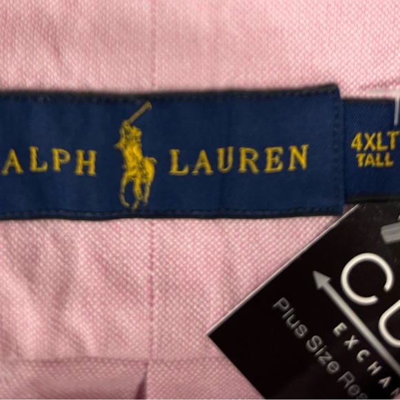 Ralph Lauren Men's Oxford Light Pink Button-Down Shirt 4XL Long - Picture 3 of 5